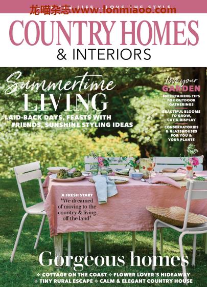 [英国版]Country Homes & Interiors 田园风格家居杂志 2021年7月刊